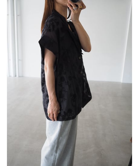 【即納】flower sheer jacket