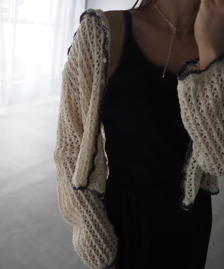 【即納】tulle rib cup tank / beige