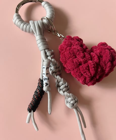 【即納】carabiner charm / fuwafuwa heart