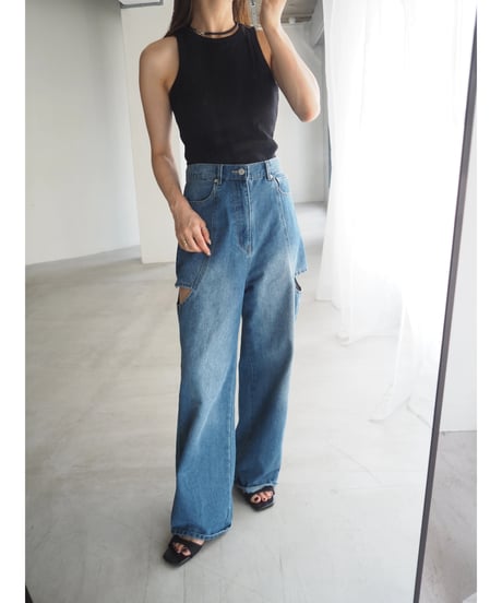 【即納】cup in american sleeve tank