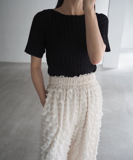 【即納】wide rib tops / black