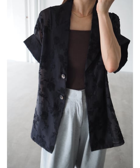 【即納】flower sheer jacket