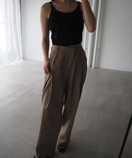 【即納】tulle rib cup tank / beige