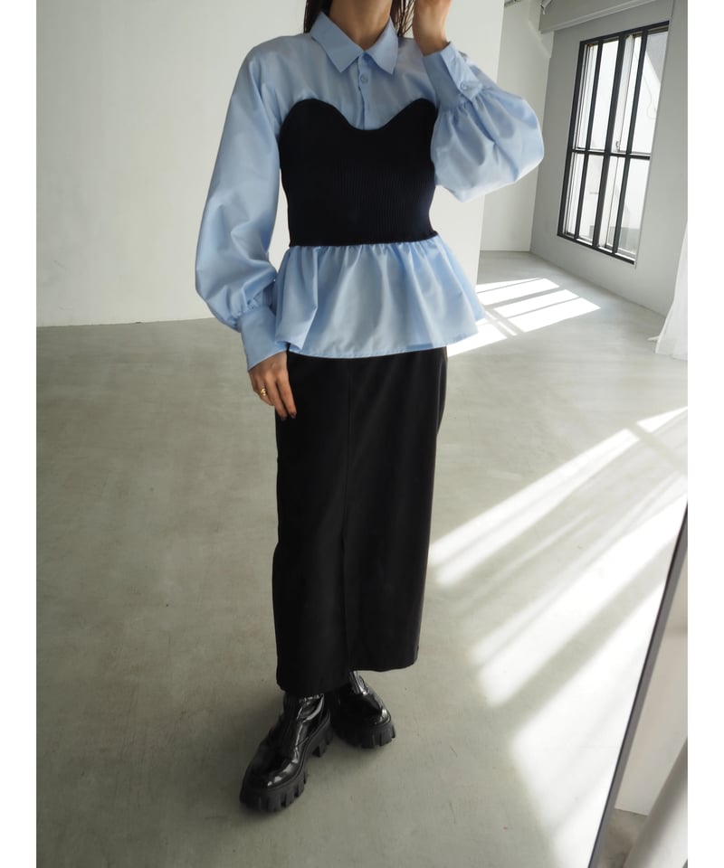 専用 ♡ KARRY ♡ peplum knit  トップス 新品未使用 layered peplum knit top – cherriette