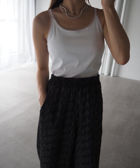 【即納】tulle rib cup tank / beige