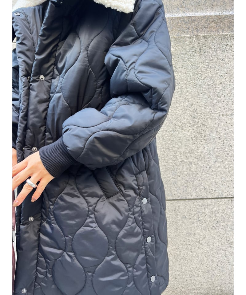 2way collar quilting puffy down coat