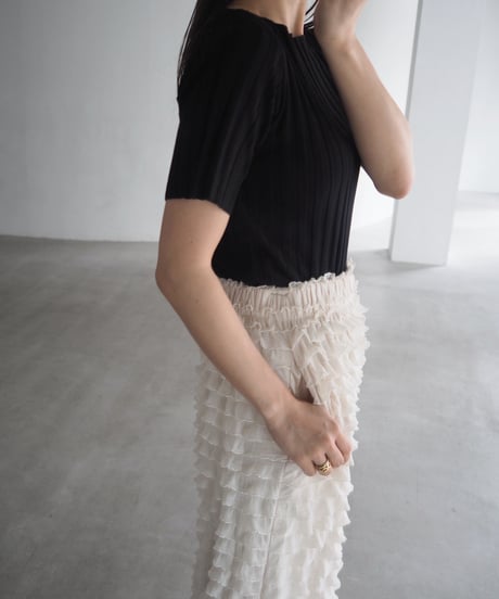 【即納】wide rib tops / black