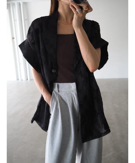 【即納】flower sheer jacket