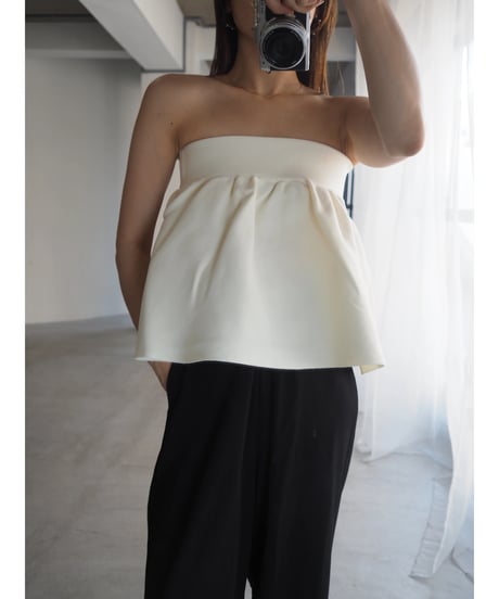 white knit bustier