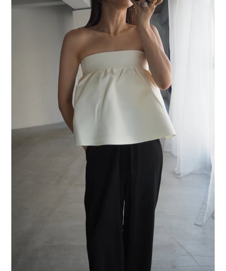 white knit bustier