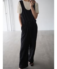 loose sweat all-in-one / black