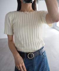 【即納】wide rib tops / ivory