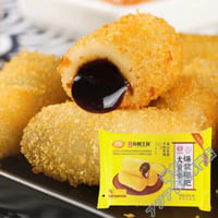 在旗 大黃米爆浆糍粑 320g 黄米芝麻麻糬 あわ ゴマ団子 もち団子 中華揚げもち【冷凍便】