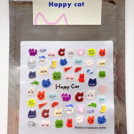 Happy nail sticker【 Happy cat 】