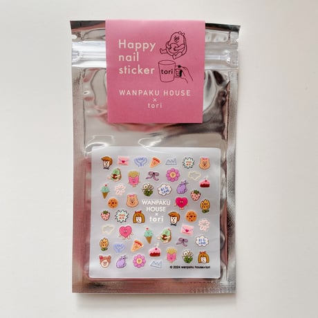 Happy nail sticker【 WANPAKU HOUSE×tori 】