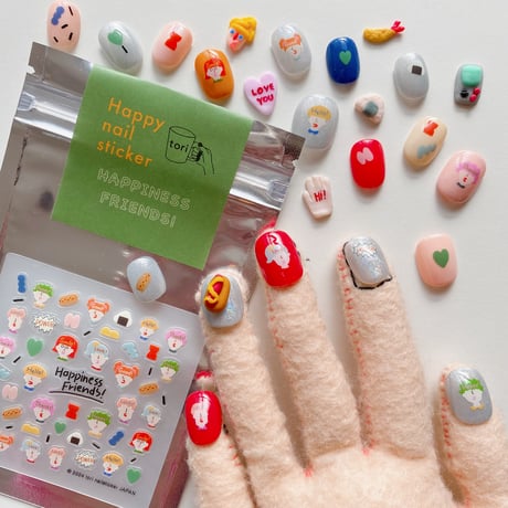 Happy nail sticker【 Happiness friends 】