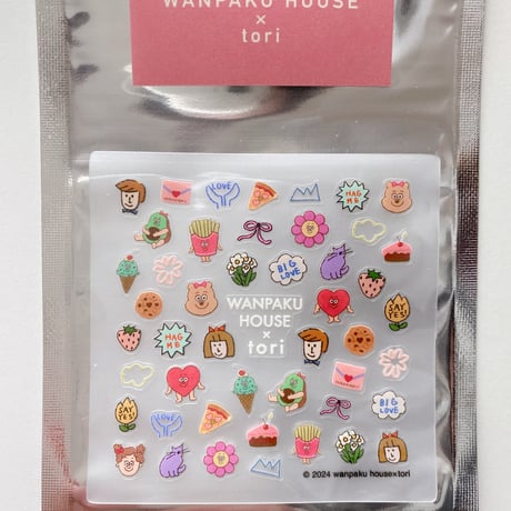 Happy nail sticker【 WANPAKU HOUSE×tori 】