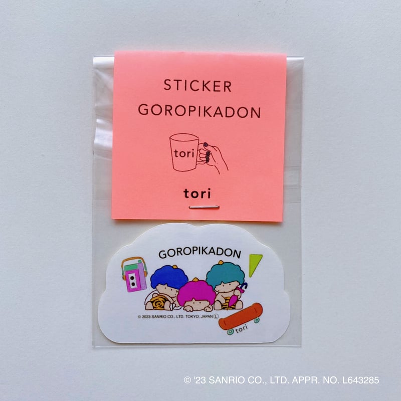サンリオキャラクターズコラボ【ゴロピカドン】ステッカー | tori