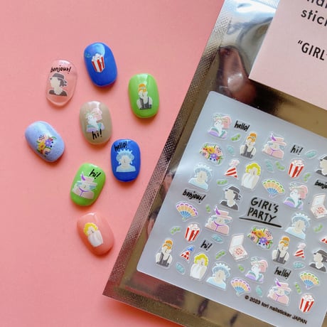 Happy nail sticker【 GIRL'S PARTY 】