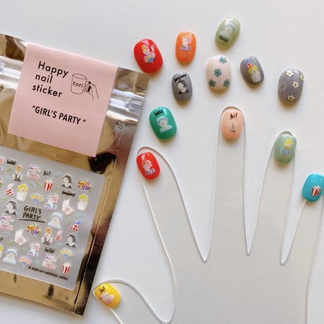 Happy nail sticker【 GIRL'S PARTY 】