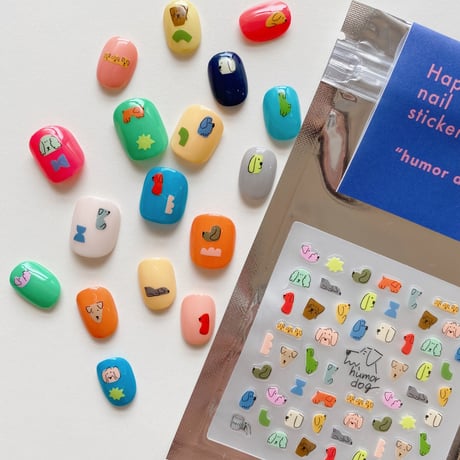 Happy nail sticker【 humor dog 】