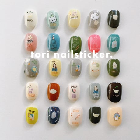 Happy nail sticker【 TOWN CHINESE 】