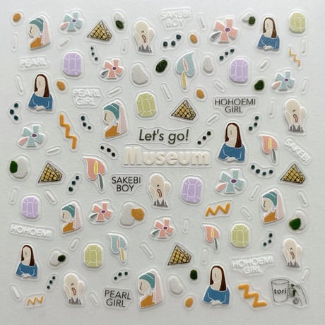 Happy nail sticker【 GO!MUSEUM 】
