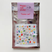Happy nail sticker【 humor cat 】