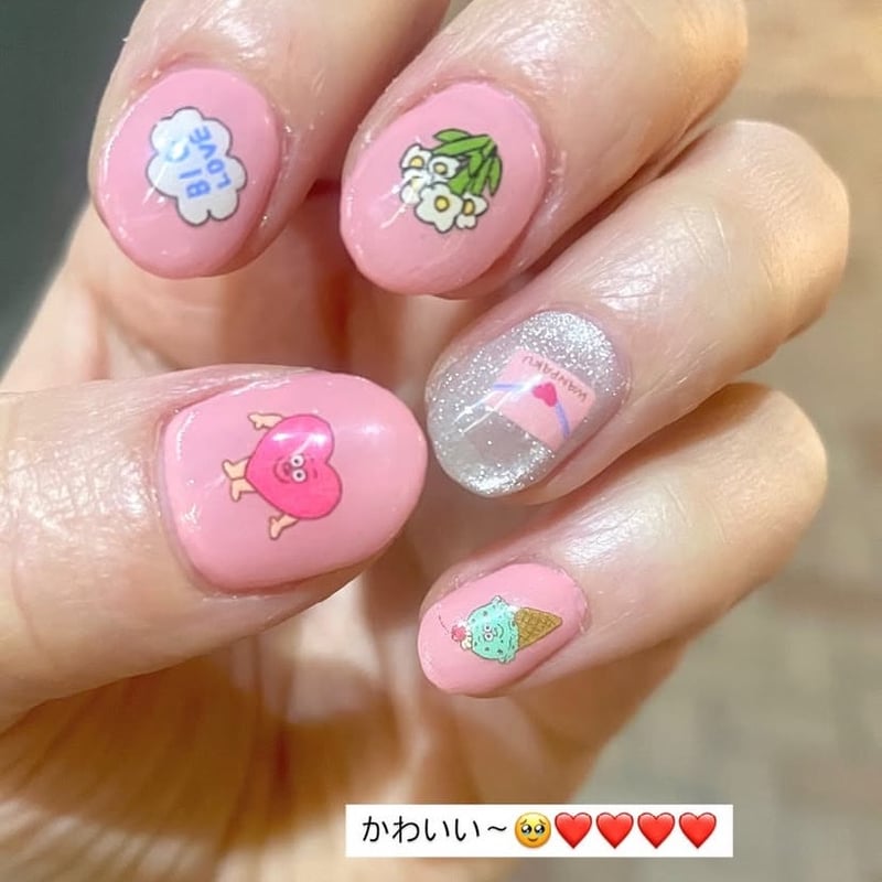 こ*様 WANPAKU ミニマルグッズ HEIGHTS わんぱくハイツ Happy nail sticker【 WANPAKU HOUSE×tori 】 | tori