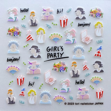 Happy nail sticker【 GIRL'S PARTY 】
