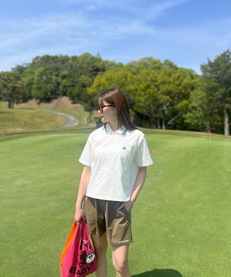 EMBROIDERY POLO【WHITE】