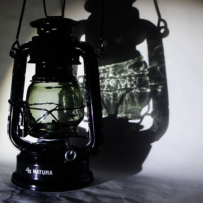 sway glass mini - green gray・ NATURA カメヤマ ランタン