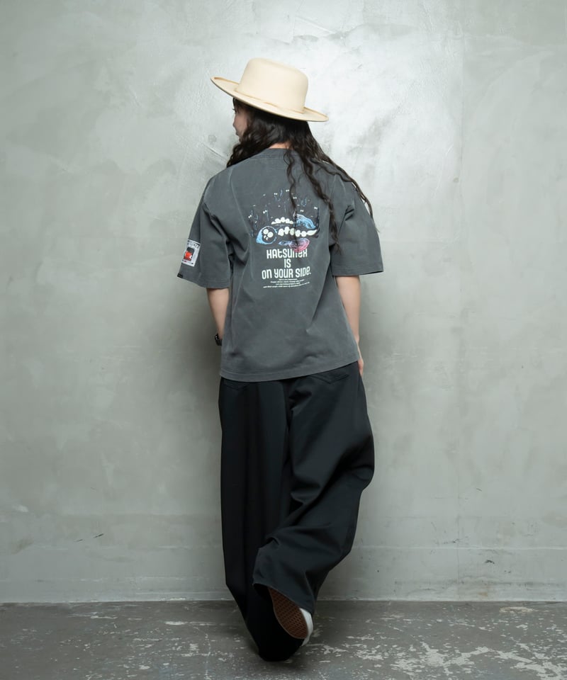 Hatsunex ABYSSAL ワイドシルエットTシャツ（オールドブラック