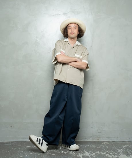 Hatsunex meets Isamu Gakiya オールディーズボウリングシャツ（フォーン）