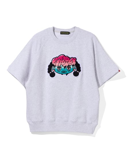 Hatsunex サガラ刺繍ライトオンススウェットTシャツ（アッシュ）