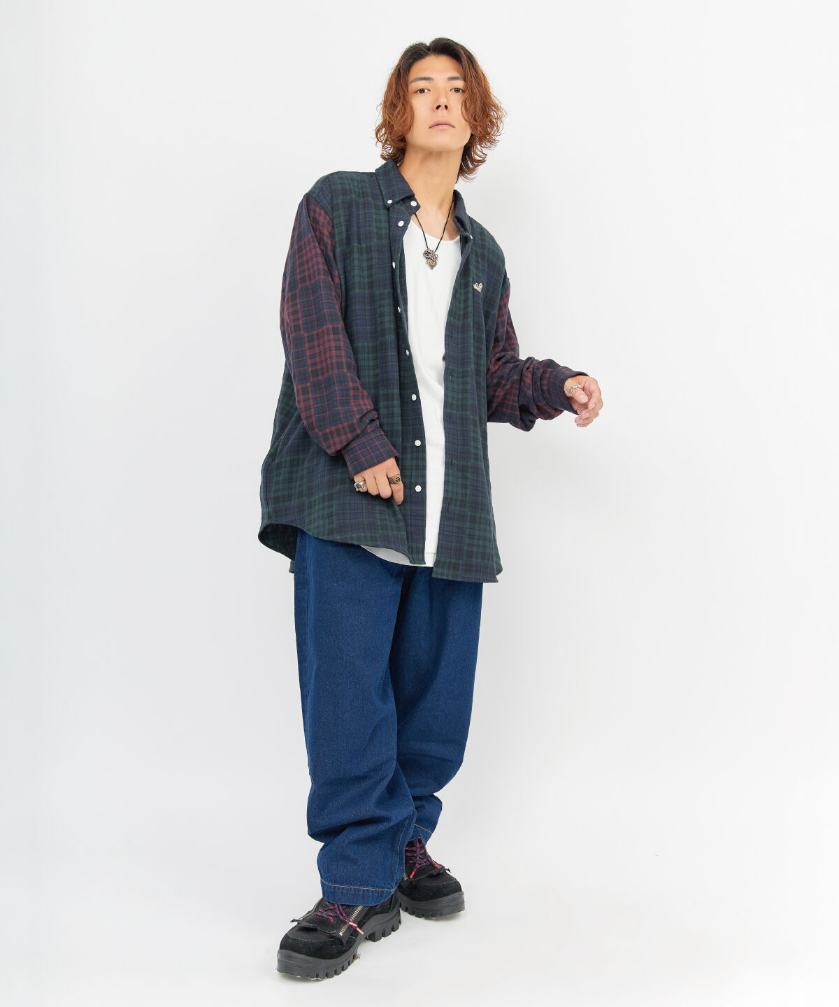 SHINee WORLD Ⅶ オーバーサイズシャツ 美品】CHINISM オーバーサイズシャツ 3XL ライトグリーン