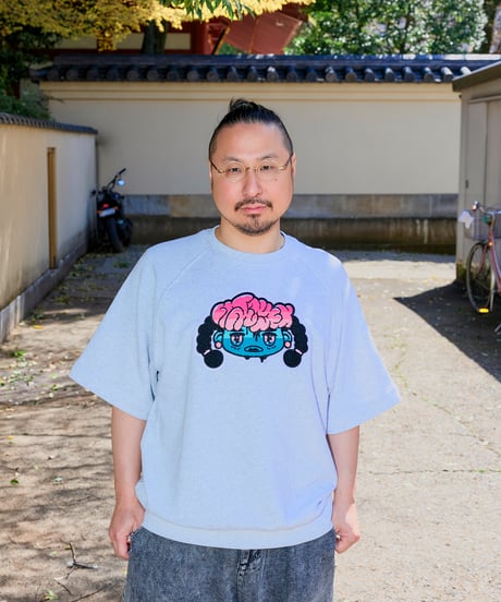 Hatsunex サガラ刺繍ライトオンススウェットTシャツ（アッシュ）