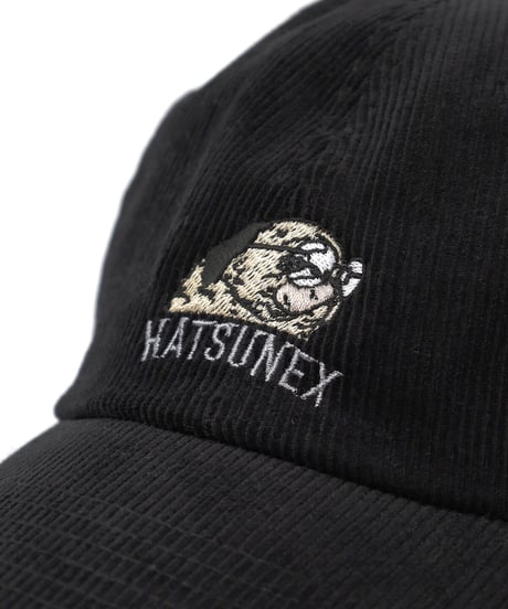 Hatsunex コーデュロイ KOBUSHI キャップ（ブラック）