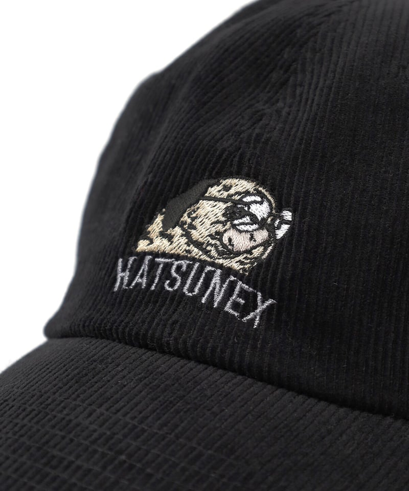 Hatsunex コーデュロイ KOBUSHI キャップ(ブラック Hatsunex コーデュロイ KOBUSHI キャップ(ブラック