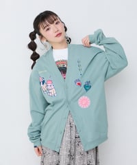 "OMAMORI" KOBUKOHA ライトカーディガン（スモーキーグリーン）
