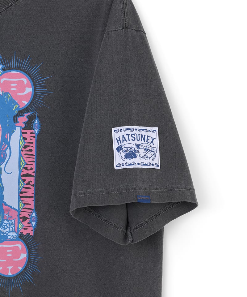 Jiangshi!? ワイドシルエットTシャツ（オールドブラック