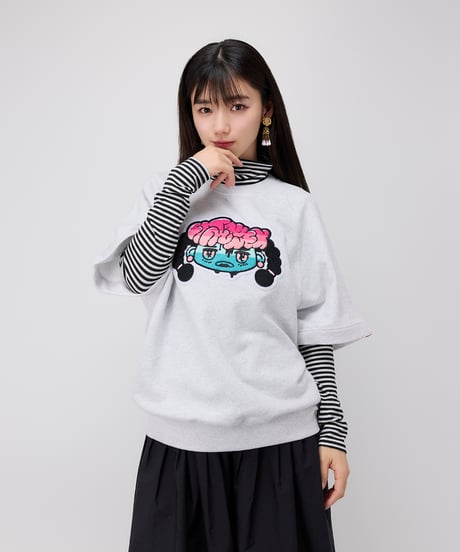 Hatsunex サガラ刺繍ライトオンススウェットTシャツ（アッシュ）
