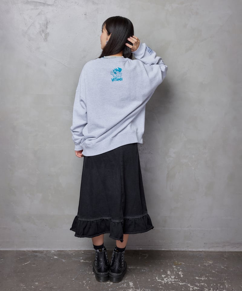 モールス”ビッグシルエット刺繍スウェット(グレイ) | HATSUNEX モールス”ビッグシルエット刺繍スウェット(グレイ) | HATSUNEX