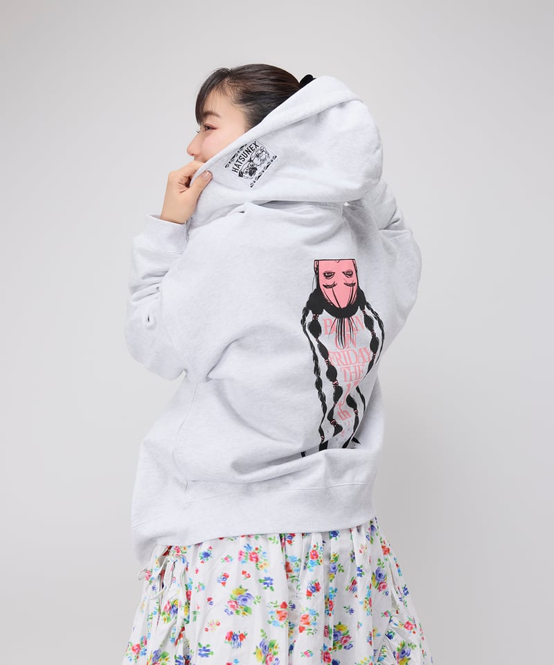 Hatsunex “MITERU” Zip upパーカー(フラミンゴアッシュ Hatsunex “MITERU” Zip upパーカー(フラミンゴアッシュ