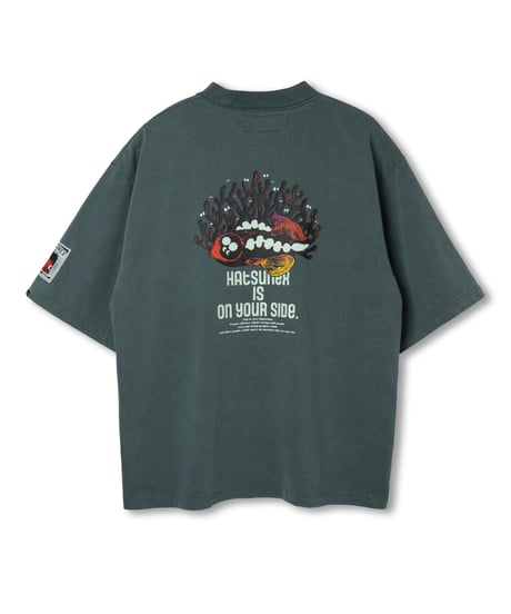 Hatsunex ABYSSAL ワイドシルエットTシャツ（ディープグリーン）