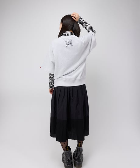 Hatsunex サガラ刺繍ライトオンススウェットTシャツ（アッシュ）
