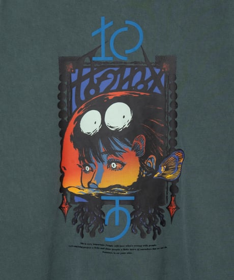 Hatsunex ABYSSAL ワイドシルエットTシャツ（ディープグリーン）