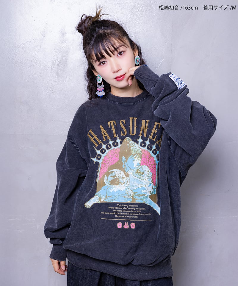 LOVERS” ヴィンテージサイドリブスウェット（サンドブラック