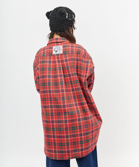 LIMITEDオーバーサイズチェックシャツ（RED×RED）