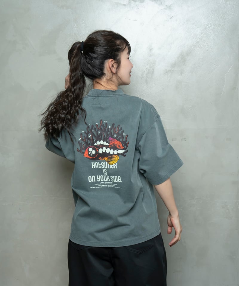 Hatsunex ABYSSAL ワイドシルエットTシャツ（ディープグリーン